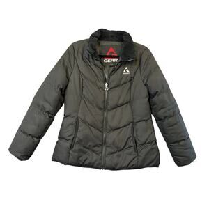 Gerry Black Puffer Jacket, Faux Collar Women's Size M - Polyester Fill